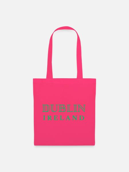 Dublin Ireland Neon Sign Shirt - Stoffbeutel - Azalea
