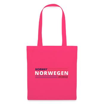 Norwegen Flaggenstil Typografie - Stoffbeutel - Azalea - Vorne