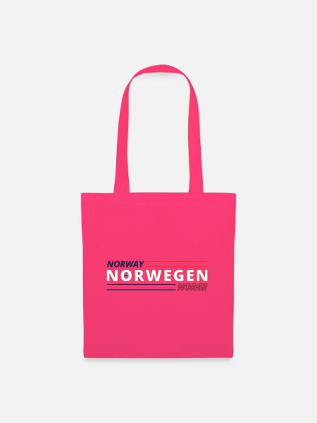 Norwegen Flaggenstil Typografie - Stoffbeutel - Azalea