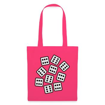 Dice - 60 ans d'anniversaire - Sac en tissu - rose azalée - Devant