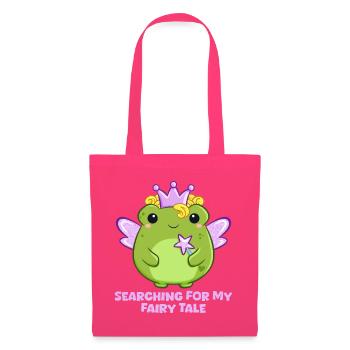 Gute Fee als Frosch mit Zauberstab und Spruch - Stoffbeutel - Azalea - Vorne
