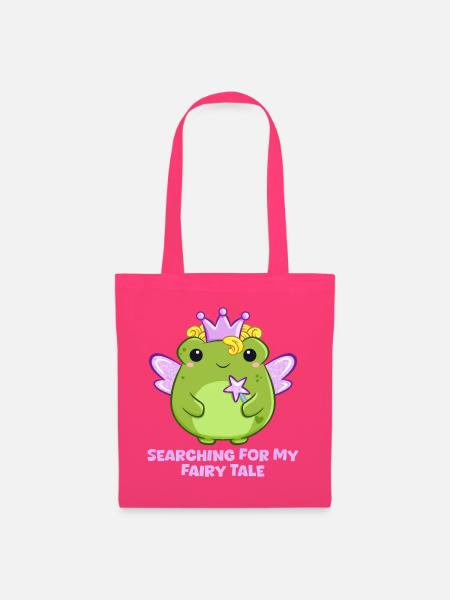 Gute Fee als Frosch mit Zauberstab und Spruch - Stoffbeutel - Azalea