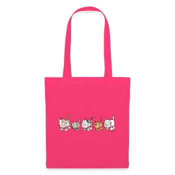 Chats drôles - Chat - Sac en tissu - rose azalée - Devant