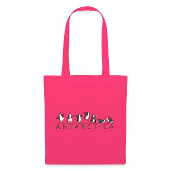 Familienurlaub in der Antarktis: Pinguine in der A - Stoffbeutel - Azalea - Vorne