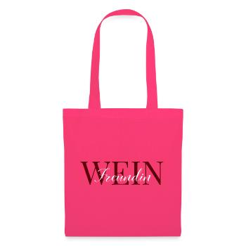 Weinfreundin rot und weiß - Stoffbeutel - Azalea - Vorne