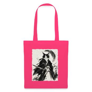 Katzen Samurai im Tintenstil - Stoffbeutel - Azalea - Vorne