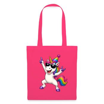 Regenbogen-Einhorn Partylook - Stoffbeutel - Azalea - Vorne