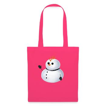 Punk Schneemann - Irokese aus Karotten - Stoffbeutel - Azalea - Vorne