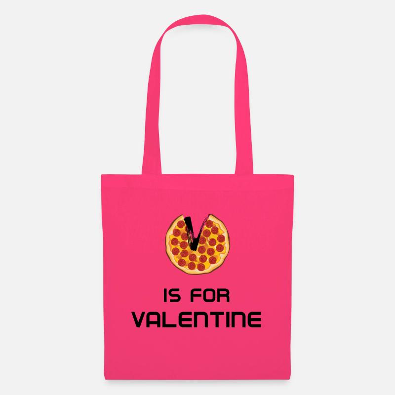 V Is For Valentine Pizza Valentin Geschenk Idee - Stoffbeutel - Azalea