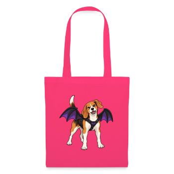 Beagle-Riemen an einem Paar Fledermausflügel - Stoffbeutel - Azalea - Vorne