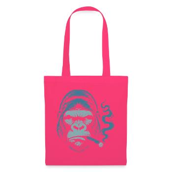 Gorilla mit Zigarrenporträt - Stoffbeutel - Azalea - Vorne
