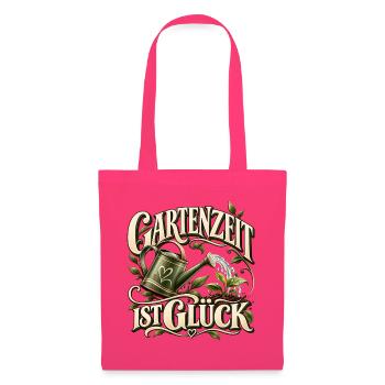 Gartenzeit ist Glück Geschenk Hobbygärtner Garten - Stoffbeutel - Azalea - Vorne