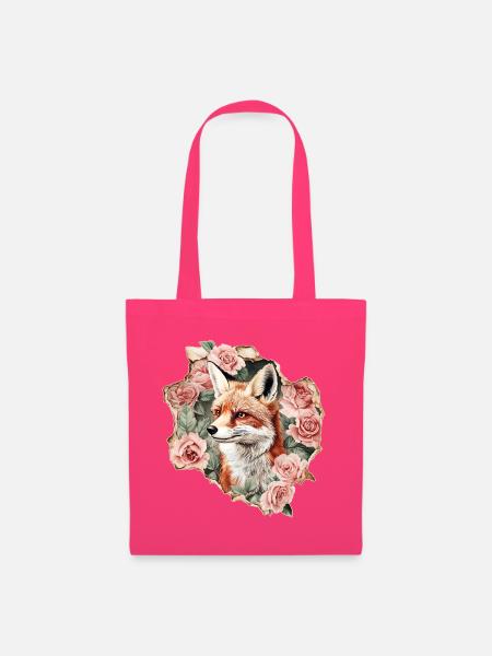 Fuchs mit Rosen - Stoffbeutel - Azalea
