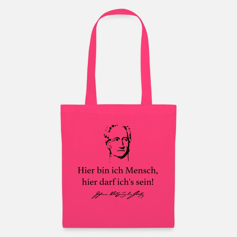 Goethe: Hier bin ich Mensch, hier darf ich's sein - Stoffbeutel - Azalea