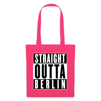 Straight outta Berlin (änderbare Farben) - Stoffbeutel - Azalea - Vorne