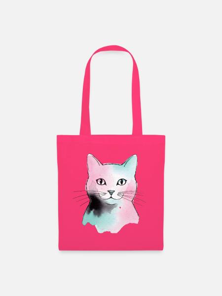 Pastellkatze Wasserfarben - Stoffbeutel - Azalea