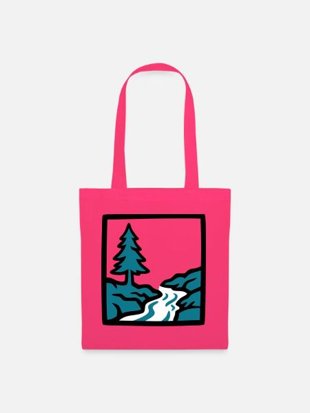 Fluss Wald Natur Logo - Stoffbeutel - Azalea