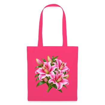 Pink Lily Bouquet Burst - Stoffbeutel - Azalea - Vorne