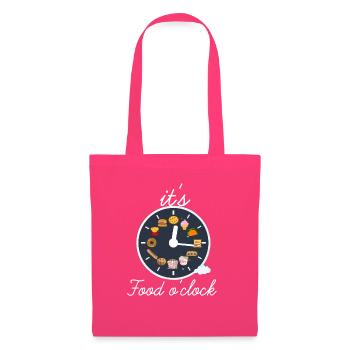 Nourriture à l'heure - Sac en tissu - rose azalée - Devant