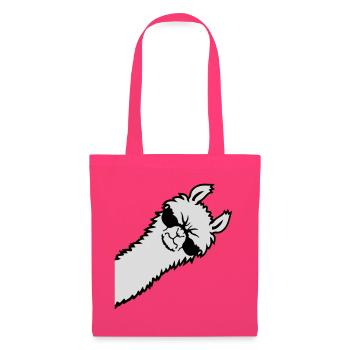 Llama Angry Looking Side Sunglasses Cool Sour - Tote Bag - azalea - Front