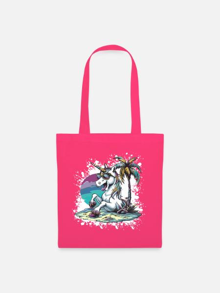 Einhorn Sommer Urlaub - Stoffbeutel - Azalea