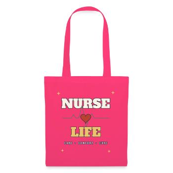 Nurse Life Herzschlag - Stoffbeutel - Azalea - Vorne