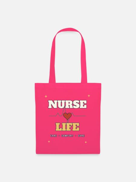 Nurse Life Herzschlag - Stoffbeutel - Azalea