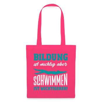 Schwimmsport Schwimmer Spruch Geschenk - Stoffbeutel - Azalea - Vorne