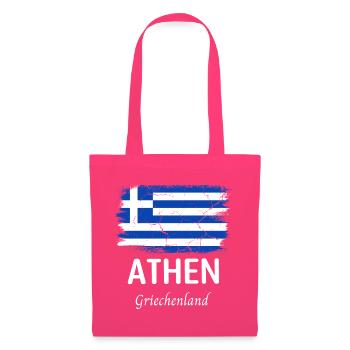 Athènes - Sac en tissu - rose azalée - Devant