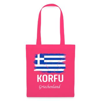 Corfou - Sac en tissu - rose azalée - Devant