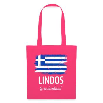 Lindos - Sac en tissu - rose azalée - Devant