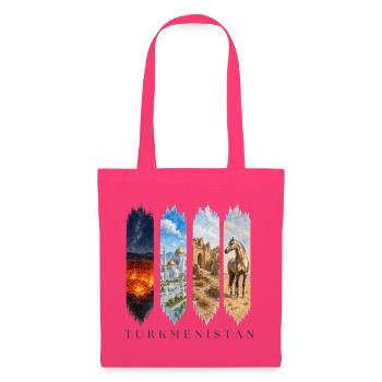 Turkmenistan Travel – Krater & Wüste Motiv - Stoffbeutel - Azalea - Vorne