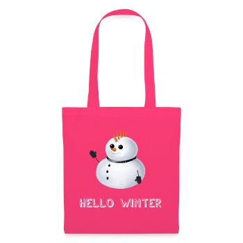 Hello Winter - Punk Schneemann - Stoffbeutel - Azalea - Vorne