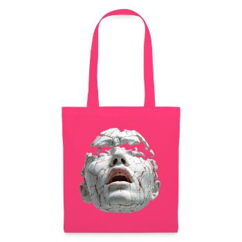 Masque en porcelaine brisée - Sac en tissu - rose azalée - Devant