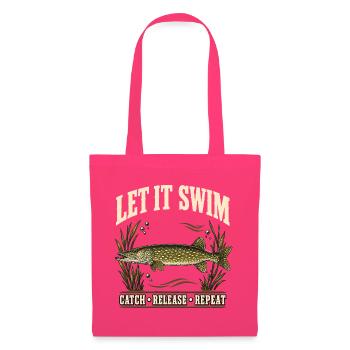 Hechtangeln Catch and Release Shirt - Stoffbeutel - Azalea - Vorne