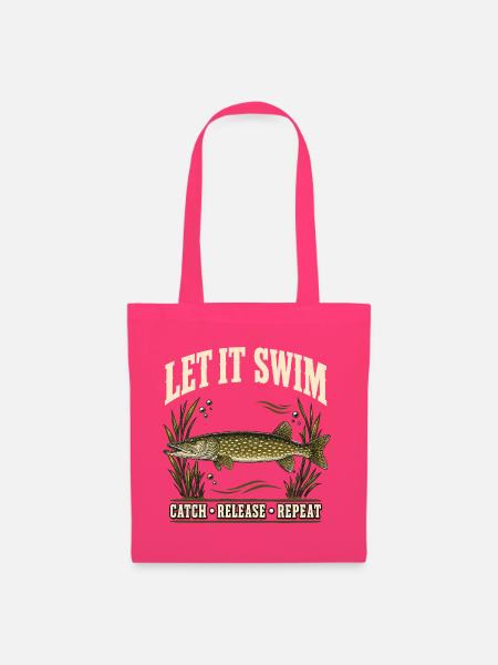 Hechtangeln Catch and Release Shirt - Stoffbeutel - Azalea