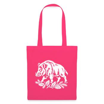 Wildschwein Blattwerk Silhouette - Stoffbeutel - Azalea - Vorne