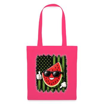 Wassermelone USA Amerikanische Flagge Sonnenbrille - Stoffbeutel - Azalea - Vorne
