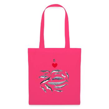 Love the whales - I love whales - Baleines - Tote Bag - azalea - Front