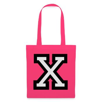 X Buchstabe X - Stoffbeutel - Azalea - Vorne