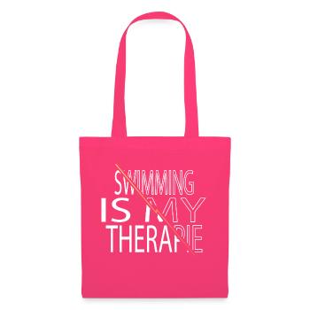 apnoe drôle de vélo de natation bday déclaration - Sac en tissu - rose azalée - Devant