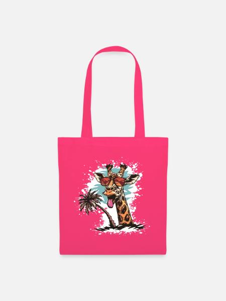 Giraffe Sommer Comic - Stoffbeutel - Azalea