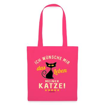 Leben meiner Katze - Stoffbeutel - Azalea - Vorne