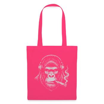 Gorilla mit Kopfhörern und Zigarren-Tee - Stoffbeutel - Azalea - Vorne