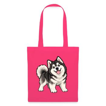 Alaskan Malamute Kawaii Style – Süßer Schlittenhun - Stoffbeutel - Azalea - Vorne