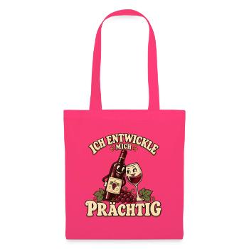 Ich entwickle mich prächtig Wein Retro Design - Stoffbeutel - Azalea - Vorne