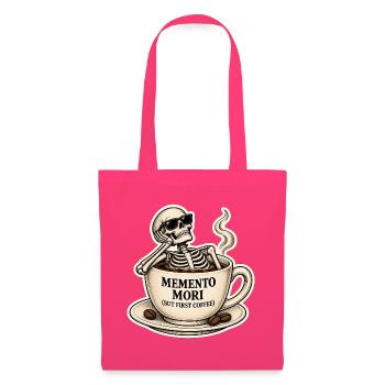 Memento Mori Kaffeeskelett - Stoffbeutel - Azalea - Vorne