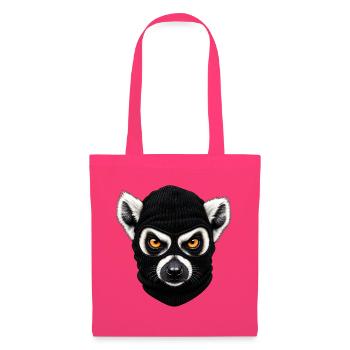Katta mit Sturmhaube – Frecher Lemur - Stoffbeutel - Azalea - Vorne