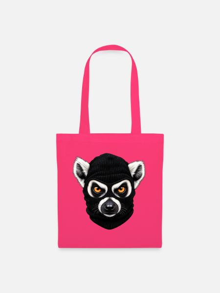 Katta mit Sturmhaube – Frecher Lemur - Stoffbeutel - Azalea