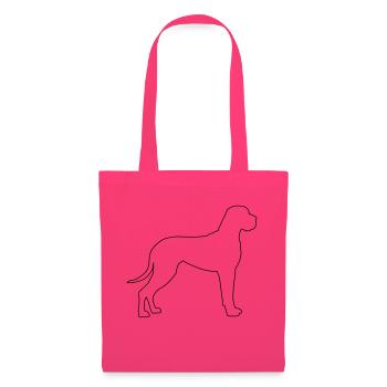Contours des grands danois 1 - Sac en tissu - rose azalée - Devant